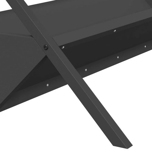 Тръба за хранене на добитък Черно 111 x 76 x 38 см