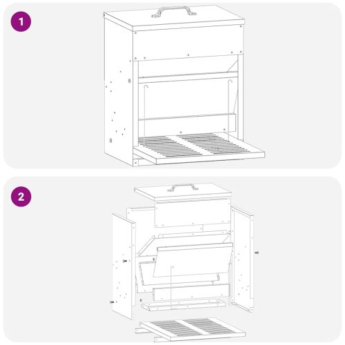 Кокошка Т ределна хранилка Черно 33 x 42 x 40 см