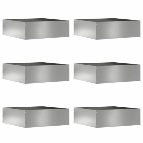 Ограда за трева 6 pcs Сребрист 40 x 40 x 13 cm