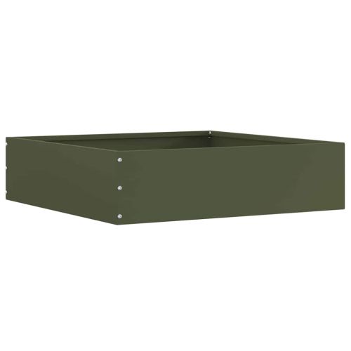 Ограда за трева Маслиненозелен 50 x 50 x 13 см Стомана