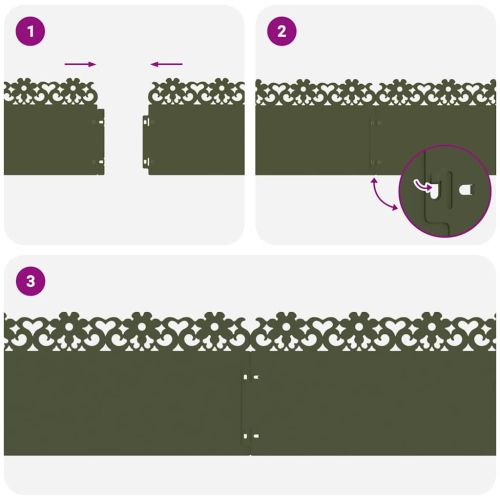 Ограничители за тревни площи 30 pcs Маслинено зелено