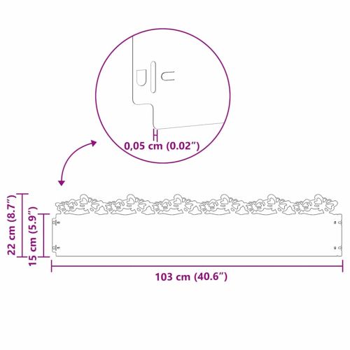 Ограничители за тревни площи 30 pcs Ръждясало