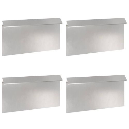 Оградка за охлюви 4 pcs Сребрист 50 x 3,5 x 25 см