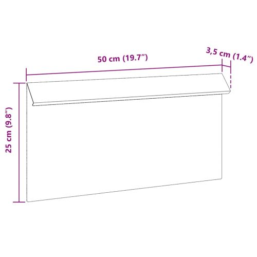 Оградка за охлюви Сребрист 50 x 3,5 x 25 см