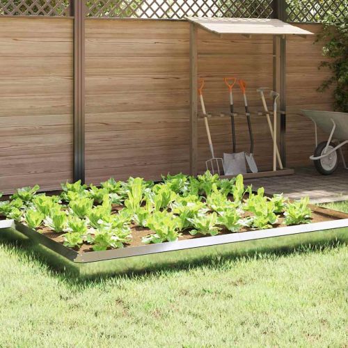 Оградка за охлюви 4 pcs Сребрист 50 x 3,5 x 25 см