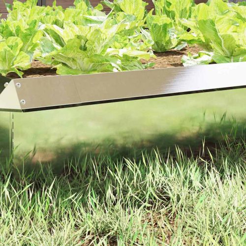 Оградка за охлюви 4 pcs Сребрист 100 x 3,5 x 25 см