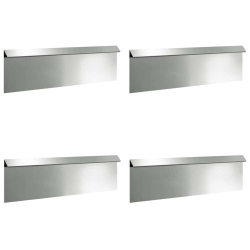 Оградка за охлюви 4 pcs Сребрист 100 x 3,5 x 25 см