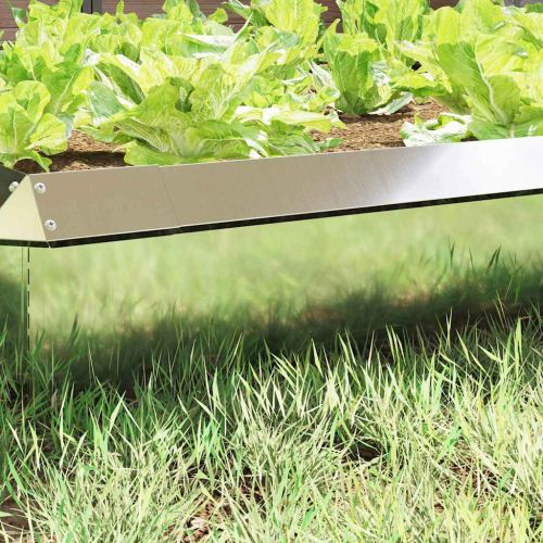 Оградка за охлюви 4 pcs Сребрист 100 x 3,5 x 25 см