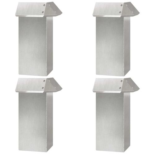 Оградка за охлюви 4 pcs Сребрист 13,5 x 13,5 x 25 см