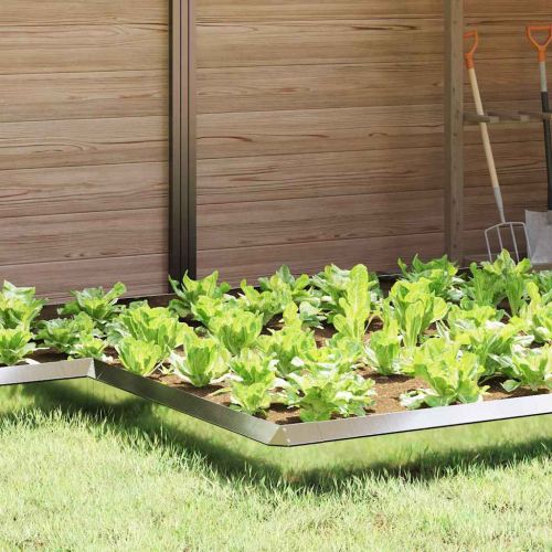 Оградка за охлюви 4 pcs Сребрист 13,5 x 13,5 x 25 см