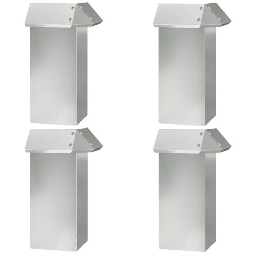 Оградка за охлюви 4 pcs Сребрист 13,5 x 13,5 x 25 см