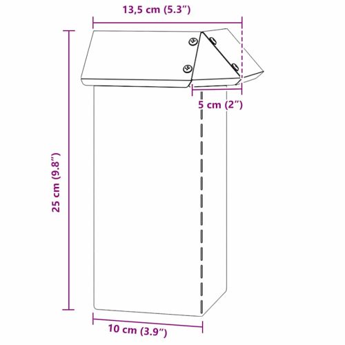 Оградка за охлюви Ръждясало 13,5 x 13,5 x 25 см