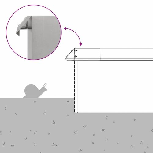 Оградка за охлюви Сребрист 10 x 10 x 25 см Неръждаема стомана