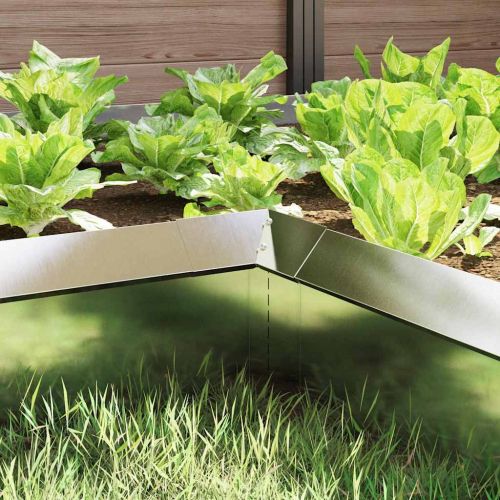 Оградка за охлюви 4 pcs Сребрист 10 x 10 x 25 см