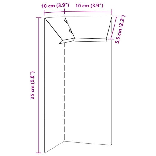 Оградка за охлюви Сребрист 10 x 10 x 25 см