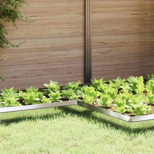 Оградка за охлюви 4 pcs Сребрист 10 x 10 x 25 см