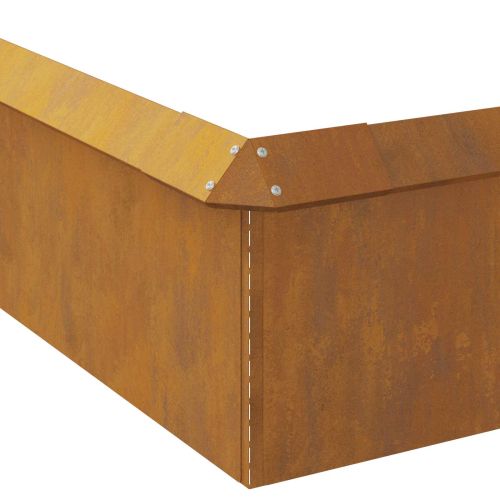 Огради за охлюви 20 pcs Ръждясало Патинираща стомана