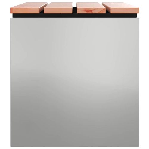 Градинска пейка Сребрист 60 x 40 x 43 см Поцинкована стомана