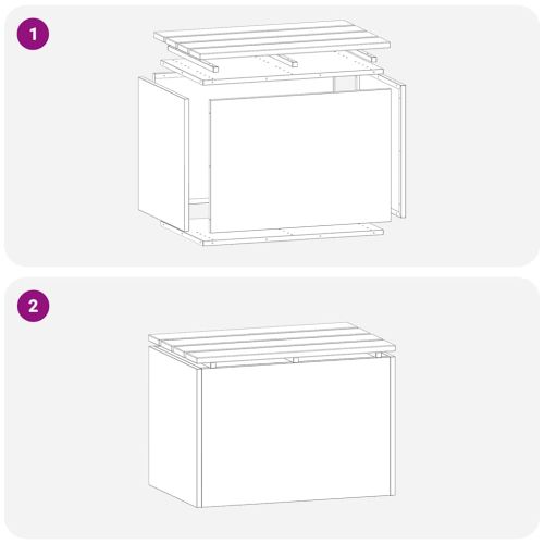 Градинска пейка Сребрист 60 x 40 x 43 см Поцинкована стомана