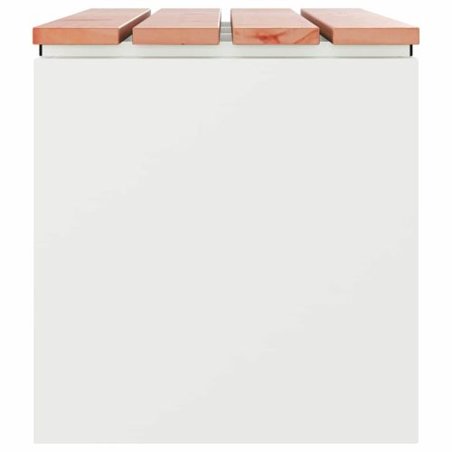 Градинска пейка Бяло 100 x 40 x 43 см Стомана