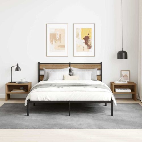 Нощен шкаф 2 pcs дъб артизан 40 x 40 x 30 cm Инженерно дърво