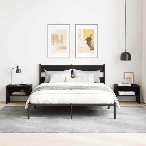 Нощен шкаф 2 pcs Черен дъб 40 x 40 x 30 cm Инженерно дърво