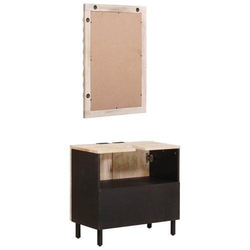 Комплекти за баня Финал на бяло измиване Солидно мангово дърво