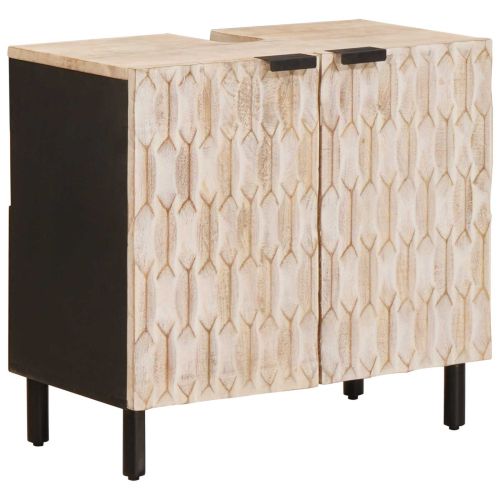 Комплекти за баня с чекмедже 3 pcs Финал на бяло измиване