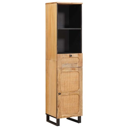 Комплекти за баня с рафт 3 pcs Естествен Солидно мангово дърво