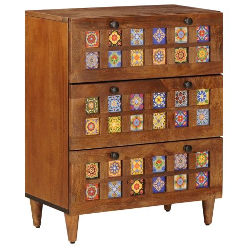 Служебен шкаф 3 pcs Орех 60 x 33,5 x 75 см