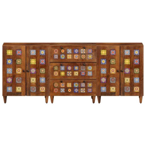 Служебен шкаф 3 pcs Орех 60 x 33,5 x 75 см