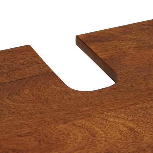 Комплект мебели за баня с рафт 5 pcs Орех Солидно мангово дърво