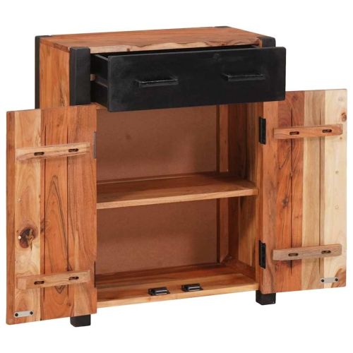 Служебен шкаф с чекмедже 2 pcs Кафяво 110 x 30 x 75 см