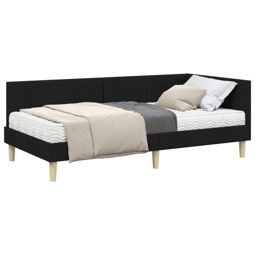 Ъглова рамка за легло с матрак Друг 2 pcs Зелен текстил