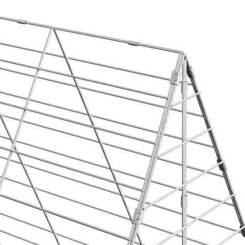 Клетка за пилета 2 pcs Сребрист 600 x 100 x 210 см