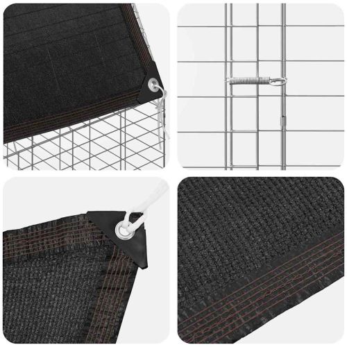 Клетка за пилета 2 pcs Сребрист 600 x 100 x 210 см