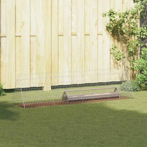 Клетка за пилета Сребрист 215 x 55 x 55 см