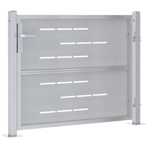 Градинска врата Сребрист 85 x 70 см Неръждаема стомана