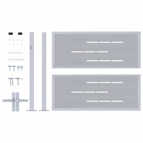 Градинска врата Сребрист 85 x 70 см Неръждаема стомана