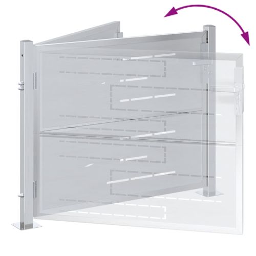 Градинска врата Сребрист 85 x 70 см Неръждаема стомана