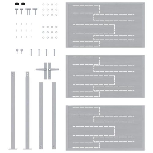 Градинска врата Сребрист 85 х 144 см Неръждаема стомана