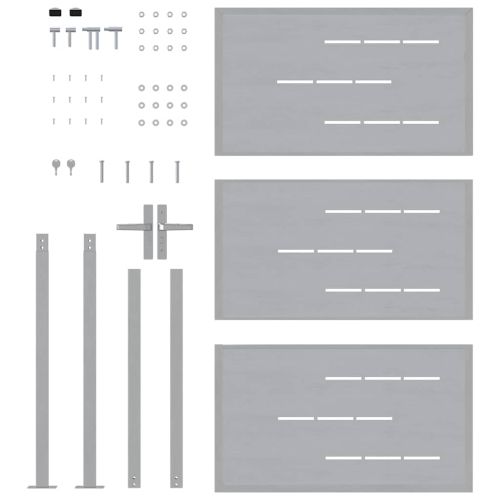 Градинска врата Сребрист 85 х 144 см Неръждаема стомана