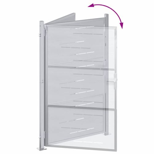 Градинска врата Сребрист 85 х 144 см Неръждаема стомана