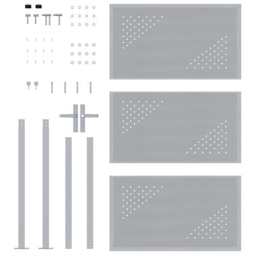 Градинска врата Сребрист 85 х 144 см Неръждаема стомана