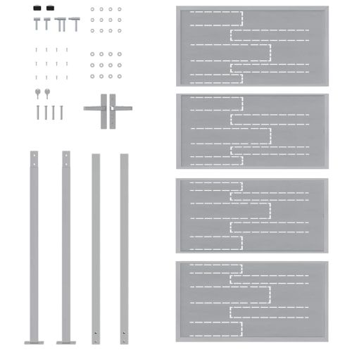 Градинска врата Сребрист 85 x 174 см Неръждаема стомана