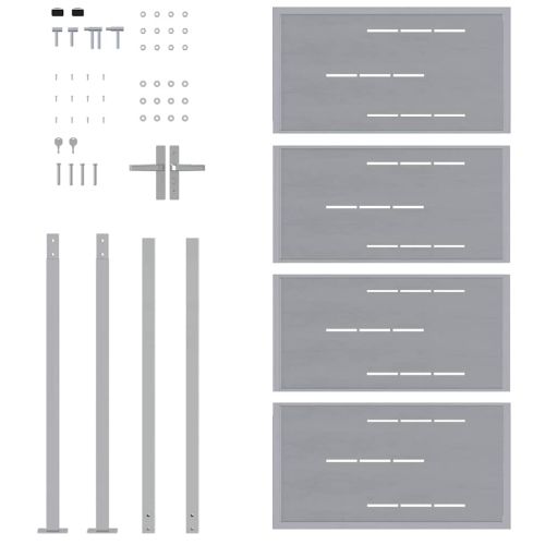 Градинска врата Сребрист 85 x 174 см Неръждаема стомана