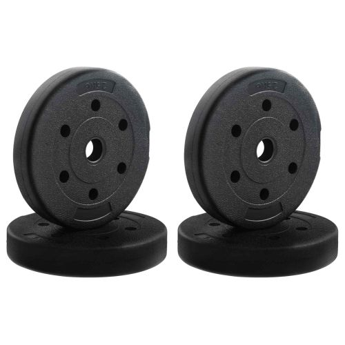 Комплект 4 в 1 дъмбел 30кг Черен и Червен