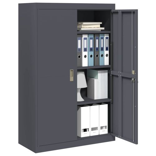 Шкаф за съхранение Антрацит 90 x 40 x 140 cm Стомана