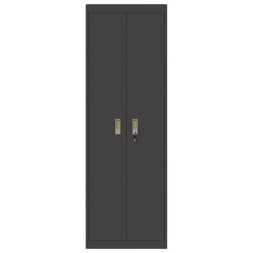 Шкаф за съхранение Черен 60 x 40 x 180 см Стомана