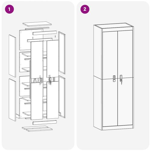 Шкаф за съхранение Антрацит 60 x 40 x 180 см Стомана
